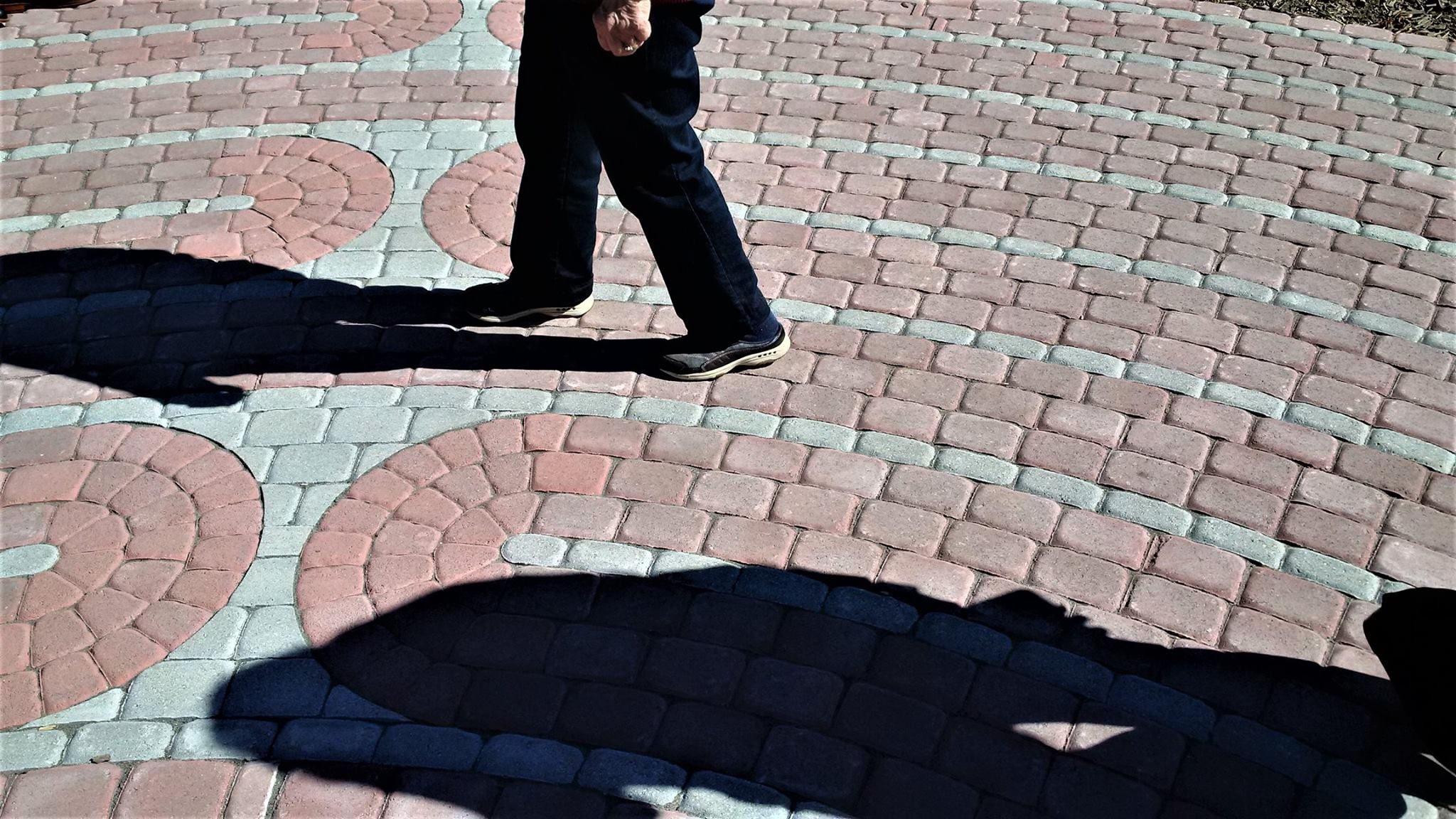 People walking the Labyrinth