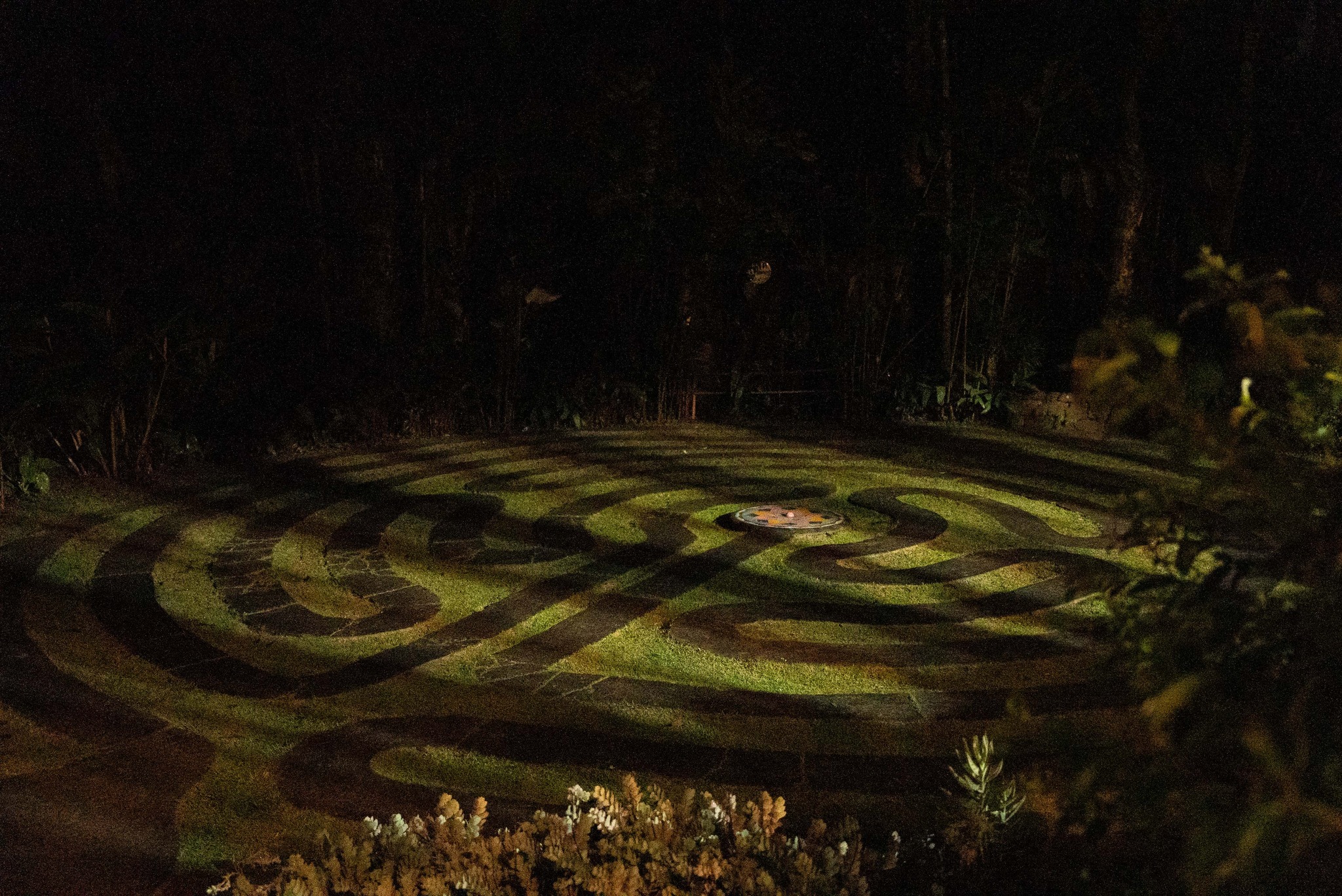 Labyrinth at night